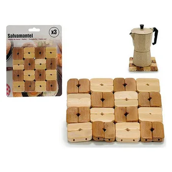 

Table Mat (3 Pieces) (13 x 2 x 13 cm) Squared