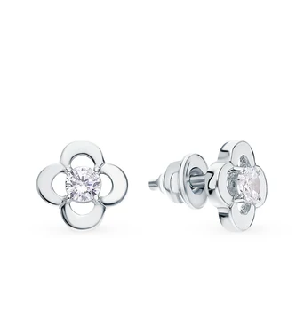 

Silver earrings with cubic zirconia sunlight sample 925