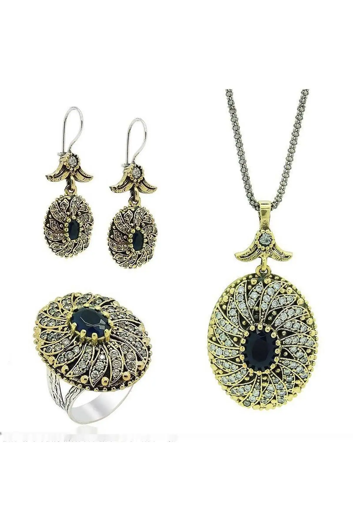 

Sapphire Sterling Silver Authentic Set