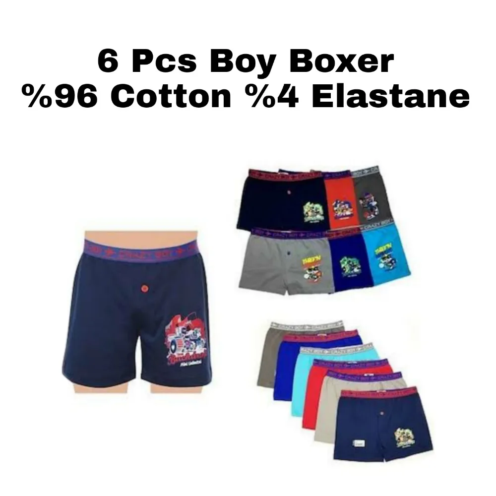 

6 Pcs / Lot Baby Boys Underwear Kid Panty Cartoon Underpants Quality General Mobilization Pants Catamite Panties Cotton Boxer