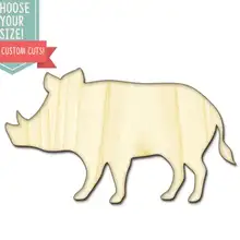 10 кабан вырезанный по дереву-на заказ Выберите свой размер-лазерная резка Деревянные Художественные товары для рукоделия Настенный декор свадебный детский DCS0073