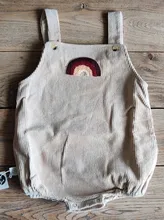 Monos con diseño de arcoíris para niños y niñas, peto de pana, ropa de una pieza, 2021