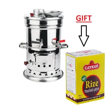 

Samovar 1 pack tea gift wood coal stove camp steel Samovar Tea Coffee Machine charcoal good quality