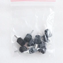 Mini interruptor de botón de encendido y APAGADO para linterna eléctrica, CC 30V 1A, color negro, 10 Uds.