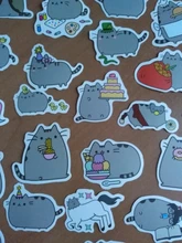 100 unids/pack Kawaii grueso gato diario impermeable decorativo papelería pegatinas artesanales Scrapbooking DIY álbum diario