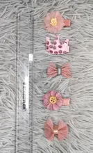 5 unids/set lindo bebé Clips de pelo brillo corona de princesa Bowknot rayas monos horquillas para niñas recién nacido bebé accesorios para el pelo