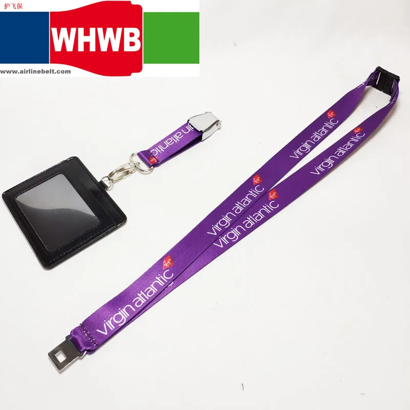 Virgin Atlantic airways airplane belt buckle lanyard ID badge card case holder pilot flight crew company office phone straps | Автомобили