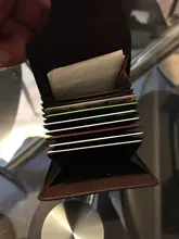 TANGYUE-tarjetero de cuero para hombre y mujer, cartera con carcasa para tarjetas, tarjetero para tarjetas bancarias