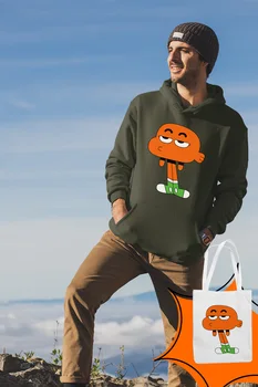 

Angemiel Wear VAE Sıkkın Darwin Green Men 'S Hooded Sweatshirt Bags Kombin
