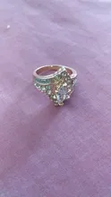 Clásico de lujo blanco Oval anillo de oro CZ propuesta de matrimonio de las mujeres bien regalo de la joyería de moda de fiesta de novia anillo de compromiso