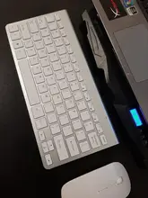 Miniteclado y ratón inalámbrico USB, 2,4G, ergonómico, silencioso, para PC, portátil, TV
