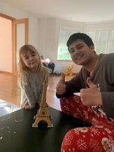 Rompecabezas 3D de Castillo de dibujos animados para niños, juguetes educativos de aprendizaje, regalo para chico