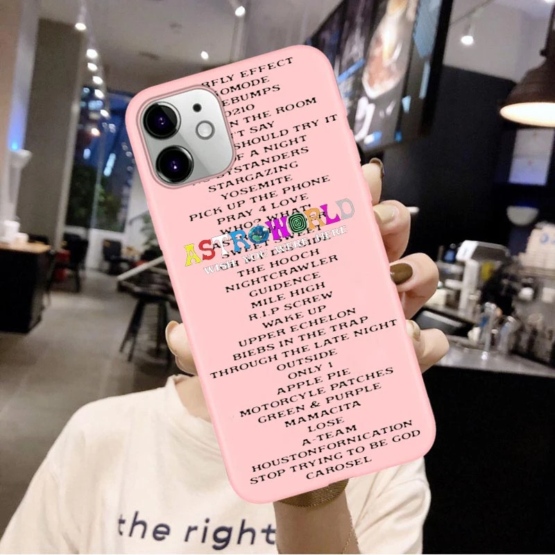 Смешной розовый чехол для iphone 12 11 Pro Max X XR XS 8 7 6 6S Plus Mini SE2020 с тревисом Скоттом хунчо