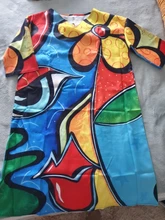 Vestido de verano Retro holgado con media manga, cuello en V, 2020