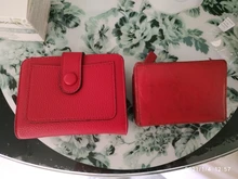 Billeteras de marca de lujo para mujer, Mini cerrojo monedero pequeño, rojo y negro, tarjetero, con cremallera, hebilla de cuero, novedad de 2021