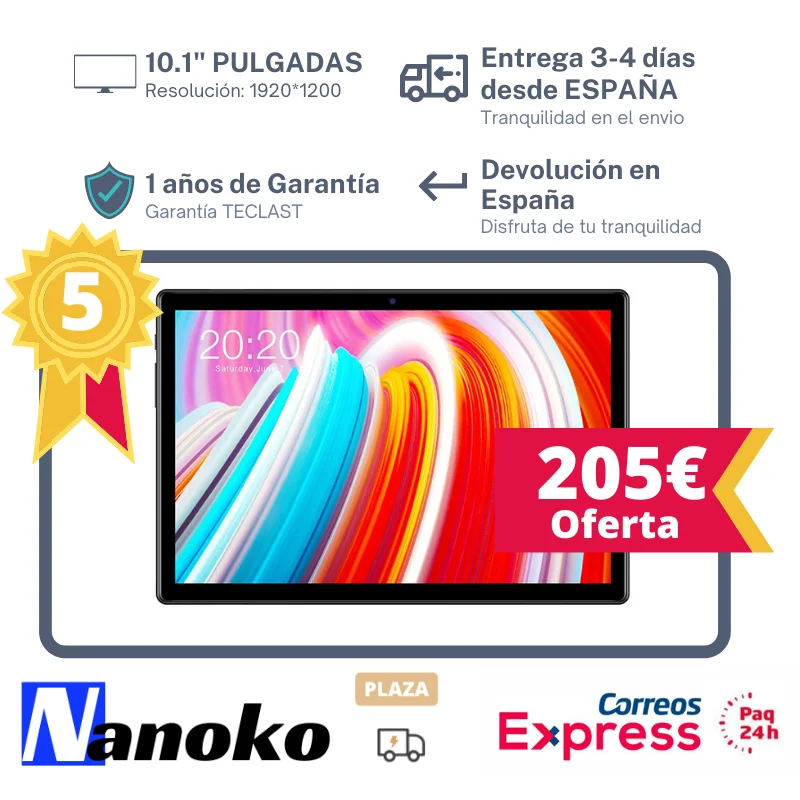 Precio reducido Teclast-Tableta M40 de 10,1 pulgadas, 1920x1200, red 4G, UNISOC, T618, ocho núcleos, 6GB RAM 128GB ROM, PC, Android 10, Wifi Dua qxQKMLp0JQL