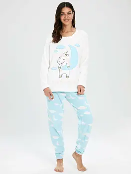 

Printed Plush Pajamas set