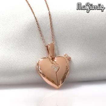 

To Heart İçine Name Letter Writable Silver Necklace