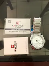 NAVIFORCE-Reloj informal de cuarzo totalmente de acero para hombre, cronógrafo deportivo resistente al agua con fecha, pulsera militar, mejor marca, masculino