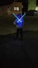 2 sables láser de juguete con sonido y luz parpadeante para niño, Conjunto de 2 espadas láser para juego, regalo para niños