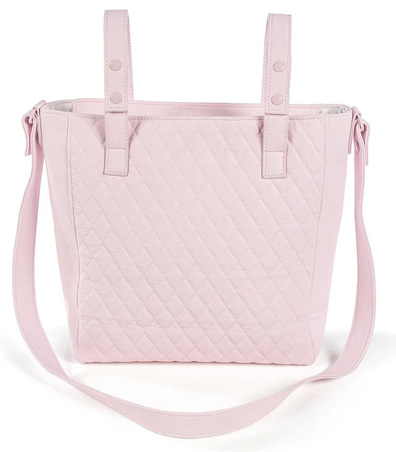 Bolso panera Modelo Maria de Pasito. Talega para la silla o carro del bebé.  Fabricado en polipiel acolchado rosa, beige y gris. - AliExpress