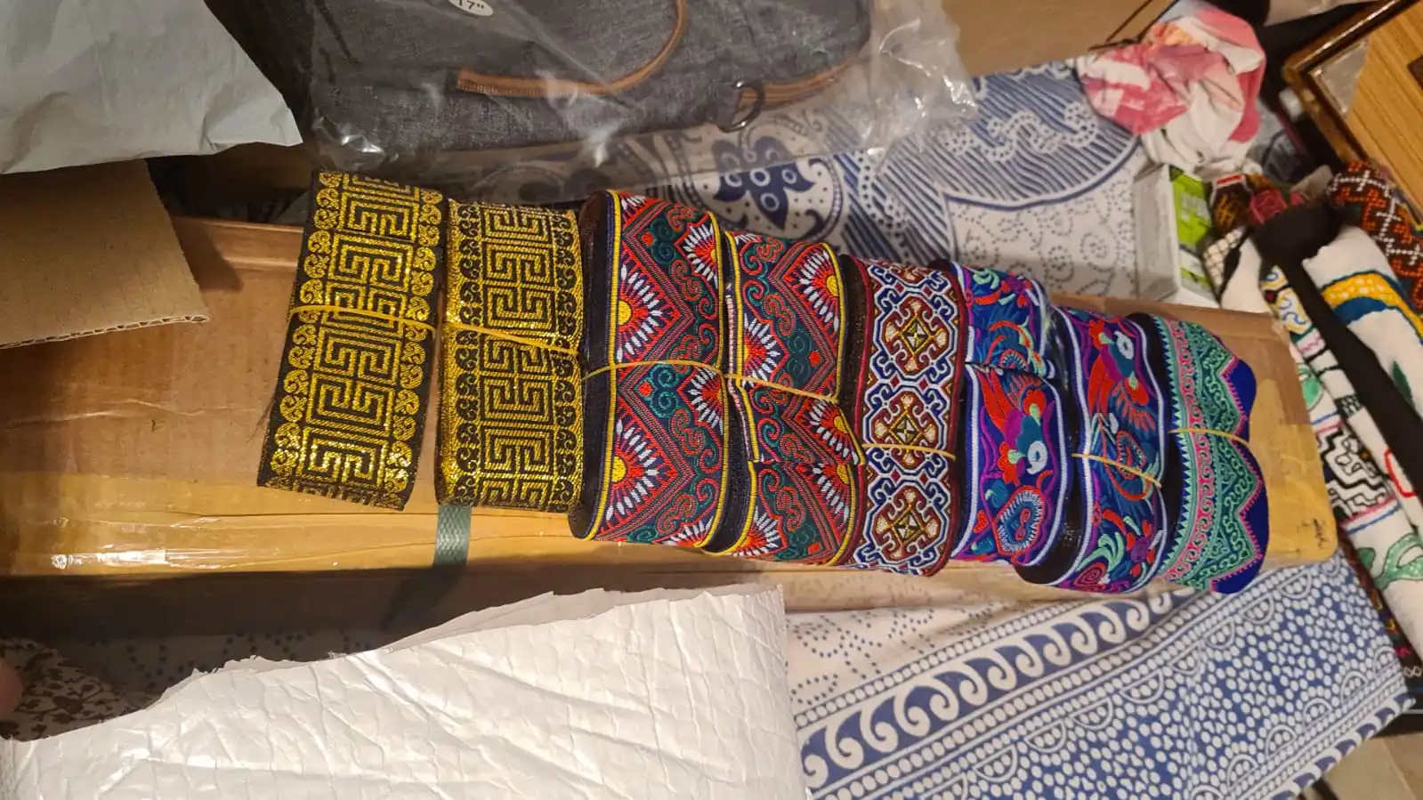 7M National wind Jacquard webbing embroidery Curtains Clothes Accessories 7M National wind Jacquard webbing embroidery Curtains Clothes Accessories