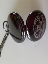 Relojes de bolsillo de cuarzo para hombre y mujer, reloj de bolsillo con cadena, con texto creativo único