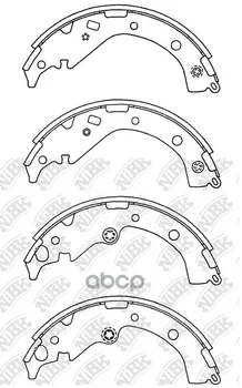 

Brake Drum pads rear. Toyota Isis 1.8L znm10g (W) 04-ist 1.5/1.8L 07-voxy 2.0L zrr70 nibk art. fn2371