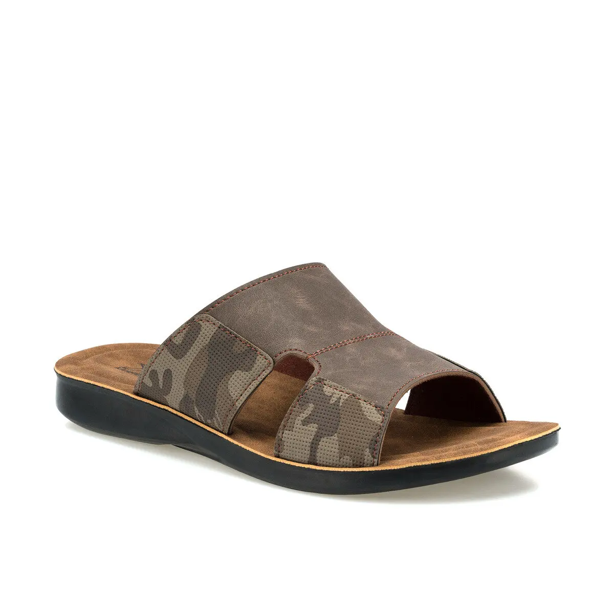 FLO Black Men Slippers Male Sandal For Men Feet Foot Massager Shoes Casual Summer Male Chaussures KINETIX RESTON