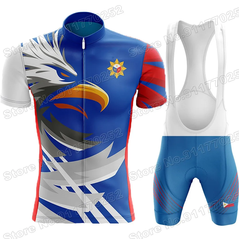 2022 Philippines Cycling Jersey Set Pilipinas Cycling Clothing Summer Road Bike Shirts Suit Bicycle Bib Shorts MTB Sportswear 2