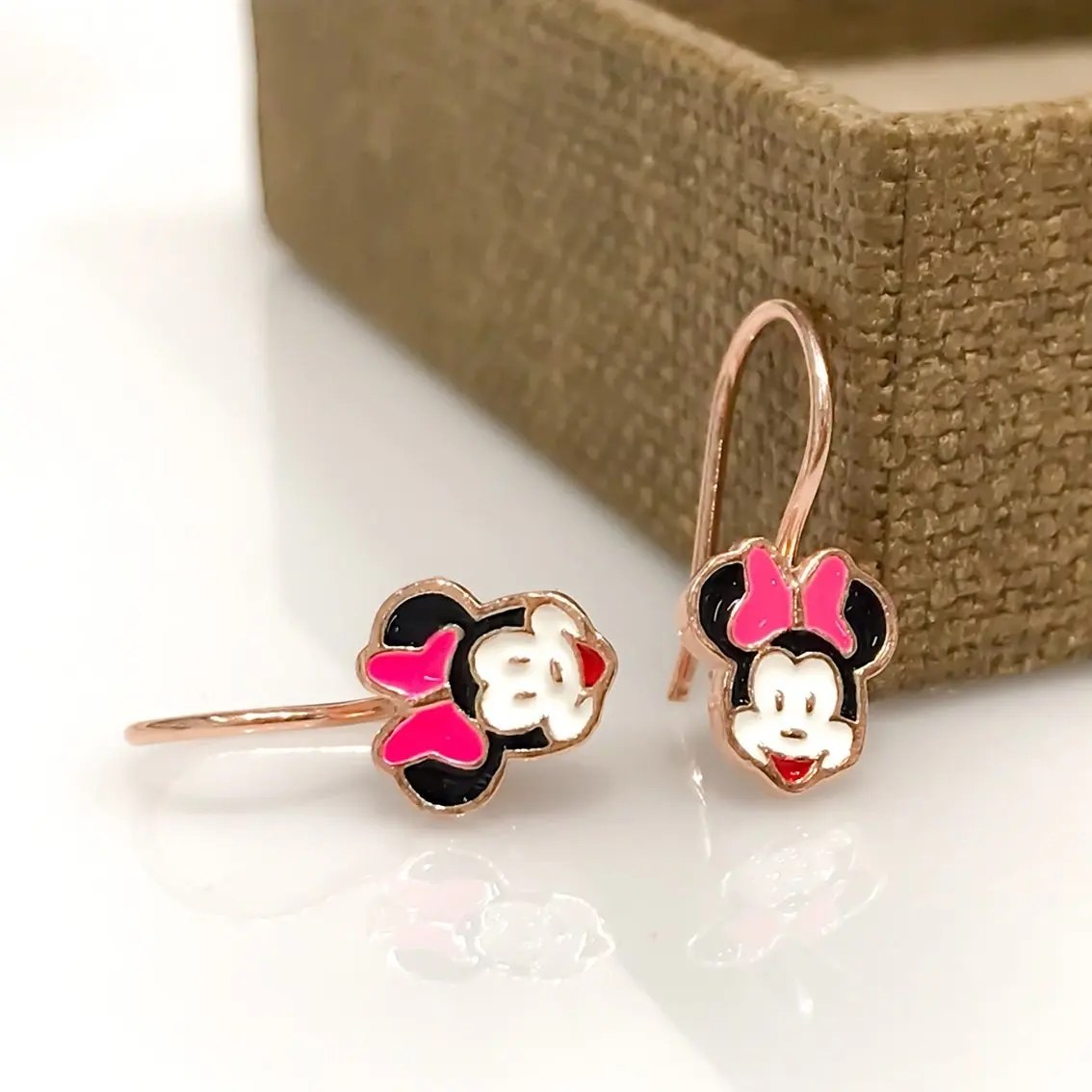 

New Minnie Mouse Child Baby Silver Earrings Earring