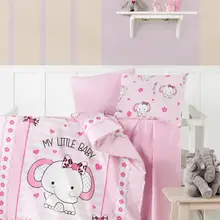 Комплект детской кровати из хлопка | сладкий слон