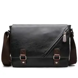 2021 New Men's Bag High Quality Leather Solid Color Shoulder Bag Fashionable High End Messenger Briefcase All Match Envelope Bag