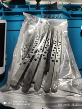 Pinzas electrónicas industriales antiestáticas ESD, Punta rectas y curvadas, pinzas de acero inoxidable de precisión, herramienta manual de reparación para teléfono SMD