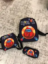 Mochila de juego de Anime para niños, Bolsa Escolar de lápices con bonitos dibujos animados, caja de papelería, portátil, regalos para niños