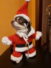 Christmas Pet Dog Cat Costumes Funny Santa Claus Costume For Dogs Cats Winter Warm Dog