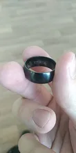 Modyle de los hombres de la moda de anillo de color negro titanio acabado mate clásico anillo de compromiso, joyería para hombre boda