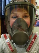 Mascarilla facial para fumigación, filtro para el trabajo, seguridad, protección contra el formaldehído, 6800