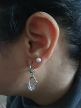 Pendientes de aro de Plata de Ley 925 con colgante de corazón, conjunto de joyería de cristal de circonia cúbica, suministros para fiesta