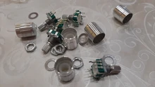 Codificador rotativo EC11 de 20 posiciones y 360 grados, botón pulsador de 5 pines, mango largo de 15/20MM con interruptor de botón incorporado, 5 unids/lote
