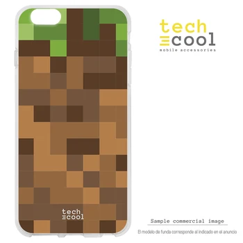 

FunnyTech®Stand case for Huawei Y6 2017 L Background Silicone Minecraft