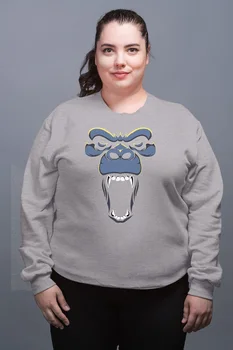 

Angemiel Wear Offensive Gorilla Gray Female Sweatshirt