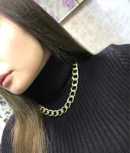 Modyle-collares de Color dorado estilo Punk Vintage, cadena gruesa, collares y colgantes, joyería para mujer, venta al por mayor