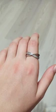 Huitan-anillo cruzado en forma de X de dos tonos para mujer, joyería de moda de boda, sortijas grandes y modernas de piedra CZ deslumbrantes