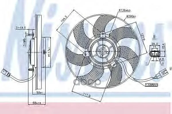 Вентилятор Радиатора Vag G5/Octavia/A3/Touran 1.2t-3.6/1.6td-2.0td 03- Nissens 85680 Nissens арт. 85680
