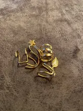 Modyle 5 unids/set moda 2019 puños de oído hoja de oro brazalete de oído pendientes de Clip pendientes largos aretes pendientes para las mujeres los escaladores sin Piercing falso pendiente de cartílago