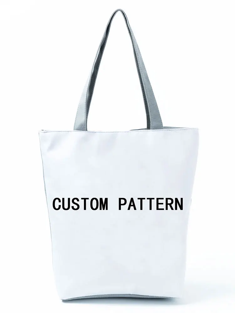 Hipster Cute Cat Family Printed Women\'s Shoulder Bag Lazy Style Practical Handbag Foldable Large Female Polyester Shopping Bags