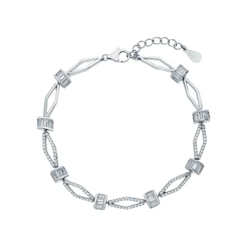 

Silver Bracelet with cubic zirconia sunlight