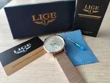LIGE-Reloj de pulsera de acero inoxidable para Mujer, accesorio de lujo, resistente al agua, informal, de cuarzo
