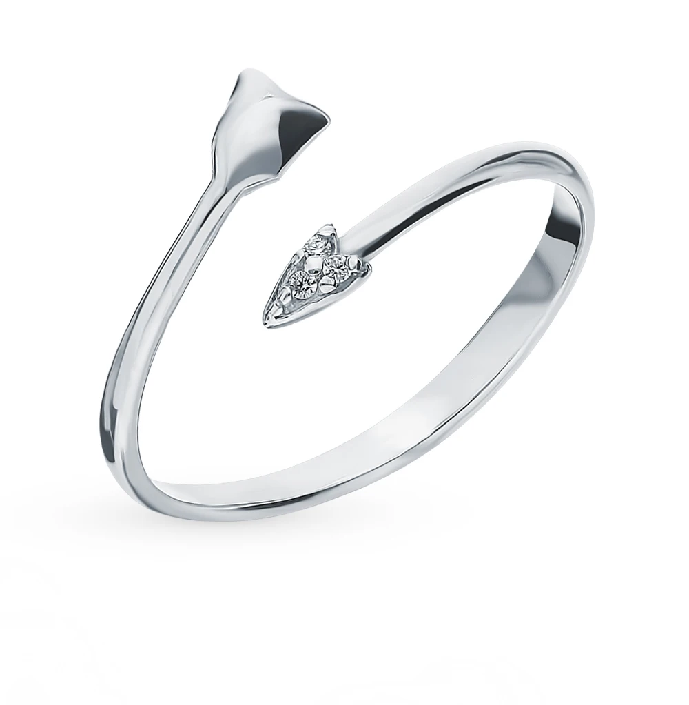 Silver ring with cubic zirconia SUNLIGHT test 925